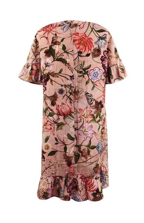 Zamasport for Gucci floral silk dress 1990's 